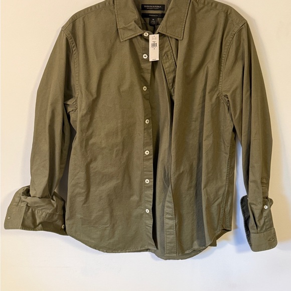 Banana Republic Men's Olive Shirt Size M - Picture 1 of 3